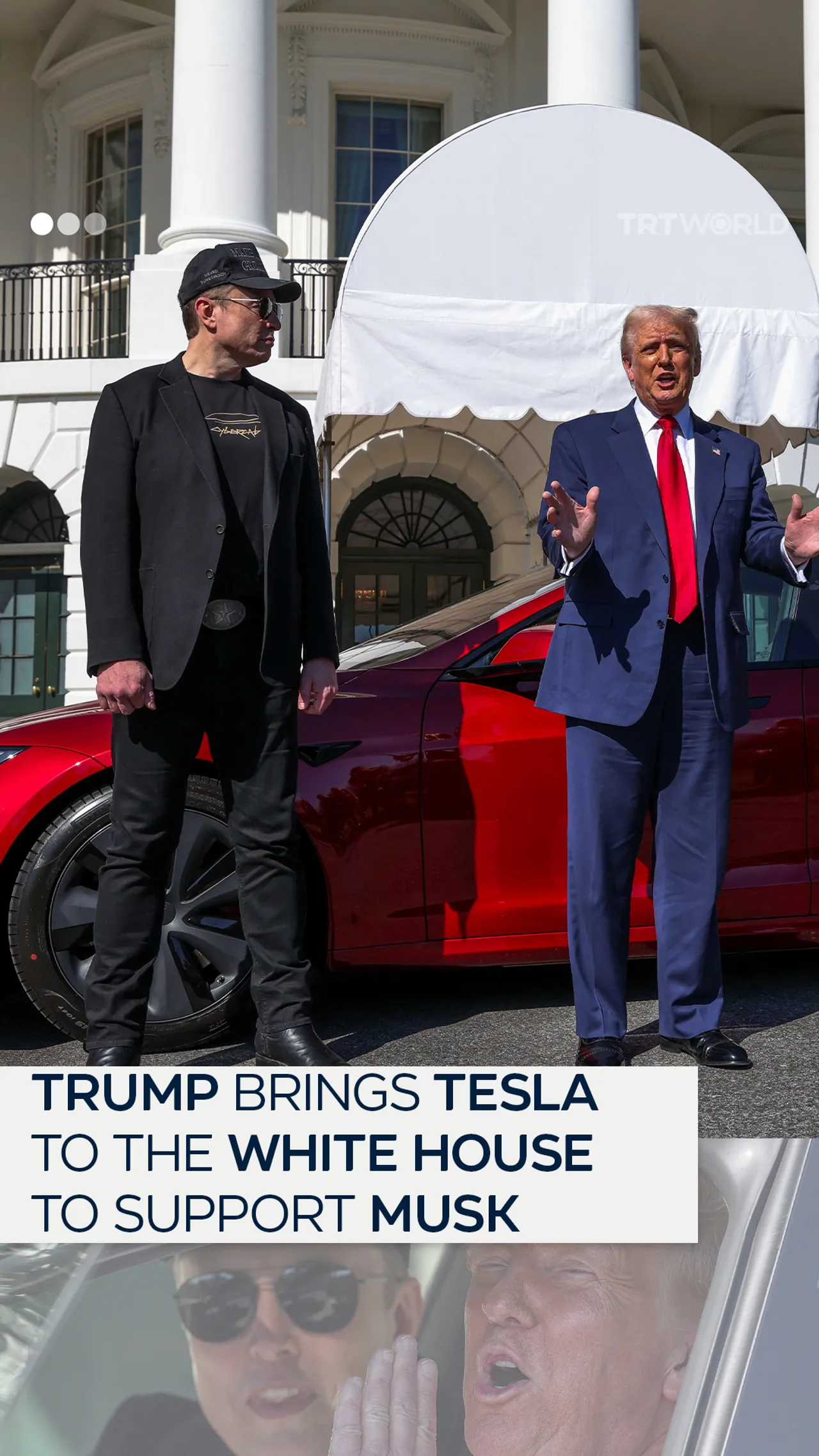 Trump pays $80,000 for a Tesla to show support for Musk